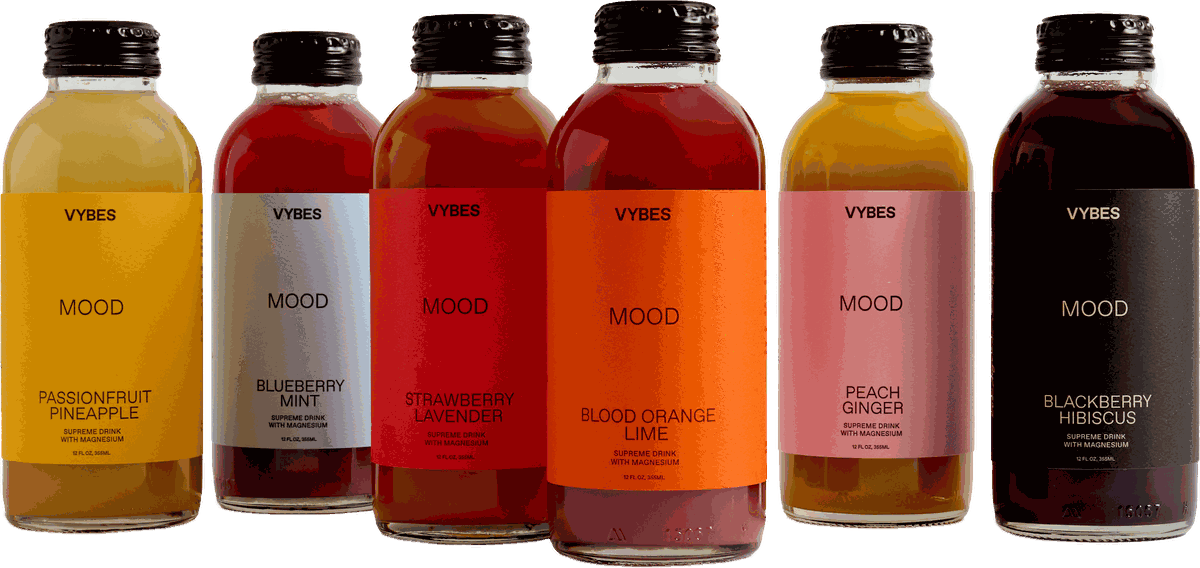The six VYBES Mood flavors